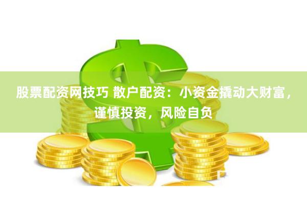 股票配资网技巧 散户配资：小资金撬动大财富，谨慎投资，风险自负