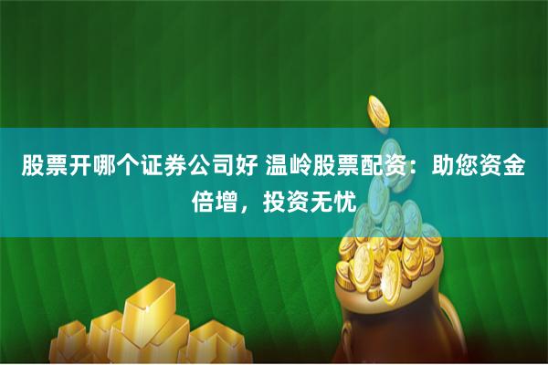 股票开哪个证券公司好 温岭股票配资：助您资金倍增，投资无忧