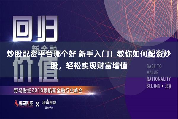 炒股配资平台哪个好 新手入门！教你如何配资炒股，轻松实现财富增值